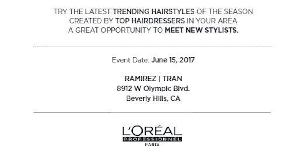 L’Oréal Professionnel x Ramirez Tran Salon Hair Fashion Night
