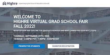Highre Virtual Grad School Fair Fall 2022