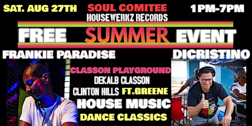 SOUL COMITTE HOUSEWERKS  OFFICIAL HOUSE IN THE PARK SERIES FRANKIE PARADISE