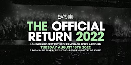 Milkshake, Ministry of Sound - The Official Return 2022