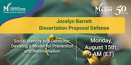Jocelyn Barrett Dissertation Proposal Defense
