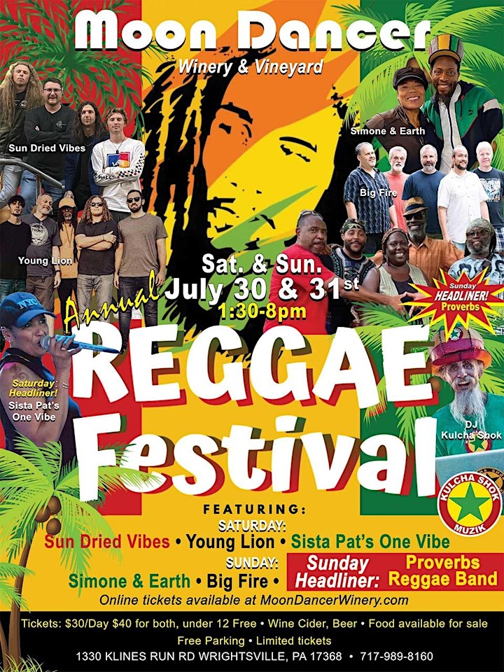 Annual Reggae Festival at Moon Dancer Winery image