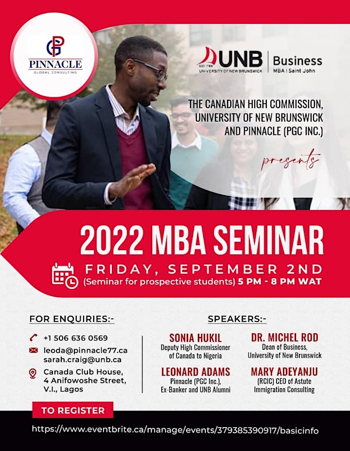 Canada: 2022 MBA Seminar and Welcome Event - Lagos image