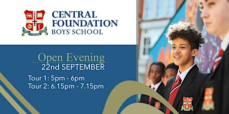 Open Evening at Central Foundation Boys' School - 22nd September 2022 primary image