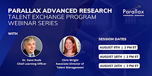 Parallax Advanced Research Talent Exchange Program - Webinar Series