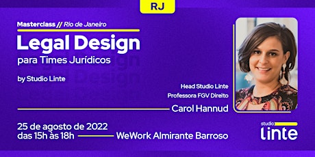 RJ - Masterclass Legal Design para Times Jurídicos no Rio de Janeiro