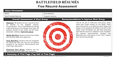 How to use the Battlefield Résumé Assessment Form (online Training) primary image