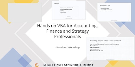 Hands on MS Excel VBA for  Finance, Accounting and Strategy  Professionals