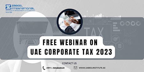 Introducing UAE Corporate Tax 2023- Free Webinar primary image