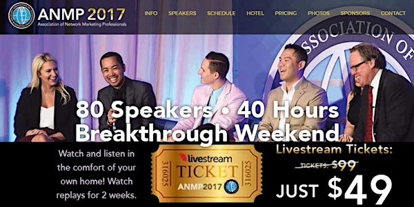 LIVESTREAM TICKETS for ANMP 2017 International Convention, Dallas, TX, USA....