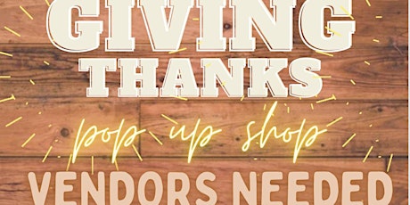 Imagen principal de Giving thanks pop up shop