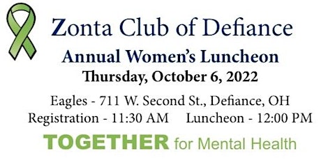 Zonta's  Annual Luncheon for Women's Health - 2022 primary image