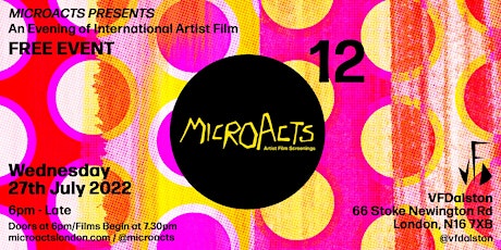 Image principale de MicroActs 12 • An Evening of International Artist Film