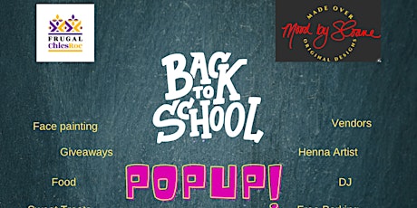 Back to School PopUp Shop