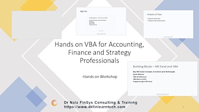 Hands on MS Excel & VBA for Finance, Accounting and Strategy Professionals