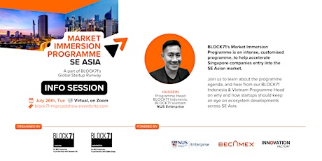 Market Immersion Programme:  SE Asia - Info Session