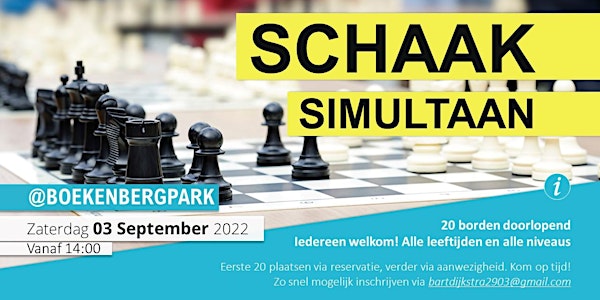 Schaak simultaan @Boekenbergpark