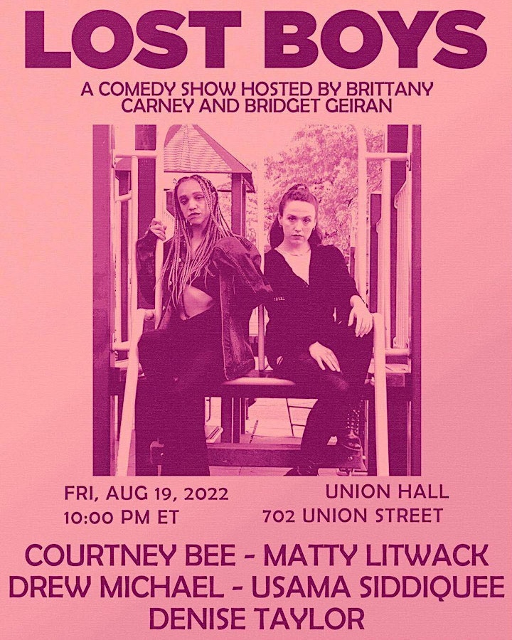Lost Boys: A Comedy Show hosted by Brittany Carney and Bridget Geiran image
