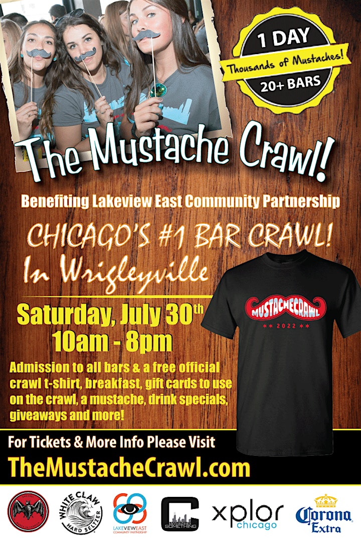 The Mustache Crawl  - Chicago's Biggest Bar Crawl image