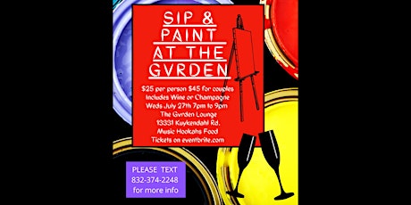 Sip and paint at The Gvrden hookah lounge