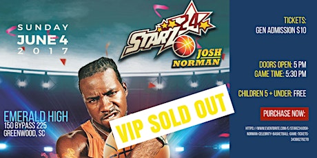 Josh Norman/Starz24 Celebrity Basketball Game: VIP SOLD OUT! primary image