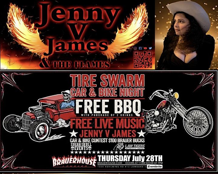 Tire Swarm & Bike Night with Jenny V James  - FREE SHOW image