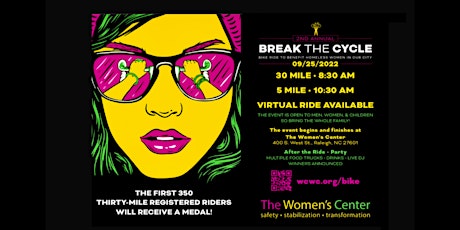 THE WOMEN'S CENTER'S 2ND ANNUAL BREAK THE CYCLE BIKE RIDE EVENT