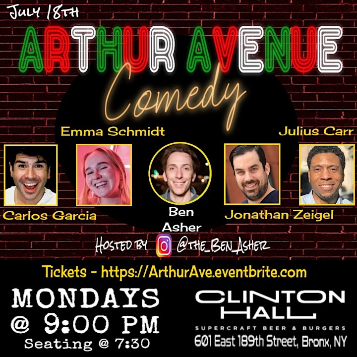 Arthur Avenue Comedy - Fordham Stand-Up Wednesday Nights in The Bronx image
