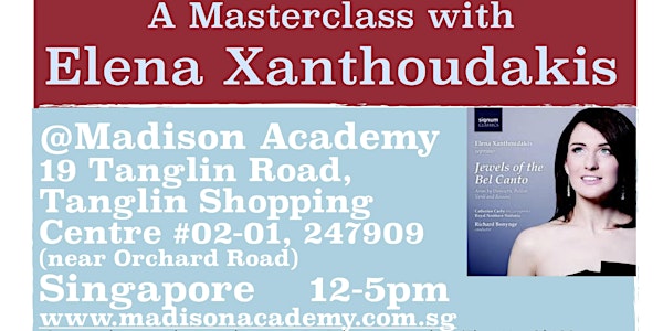 Masterclass with Elena Xanthoudakis (AUDITOR) - Singapore