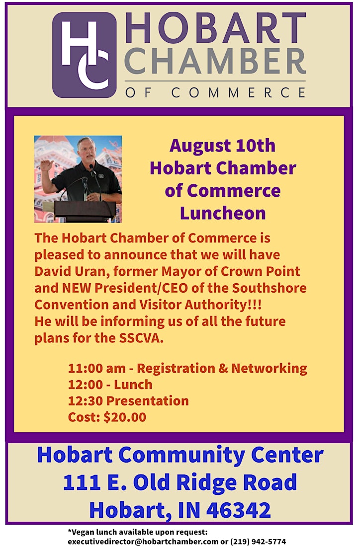 August 10, 2022 Hobart Chamber Luncheon image