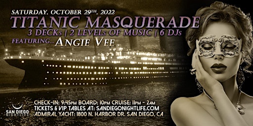 Pier Pressure San Diego Halloween Cruise - 10th Annual Titanic Masquerade