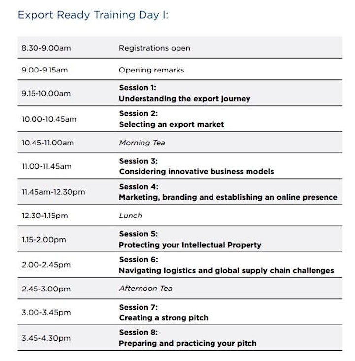 Business Export Ready Training - Expression  of Interest image