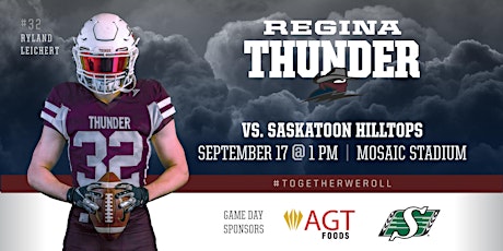 Regina Thunder VS Saskatoon Hilltops