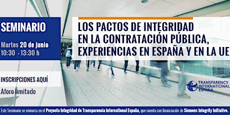 Los Pactos de Integridad en la contratación pública. Experiencias en España y en la UE