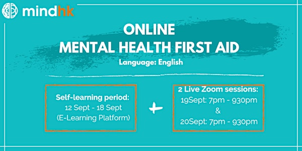 MindHK: Online Mental Health First Aid Standard Course Sept 2022