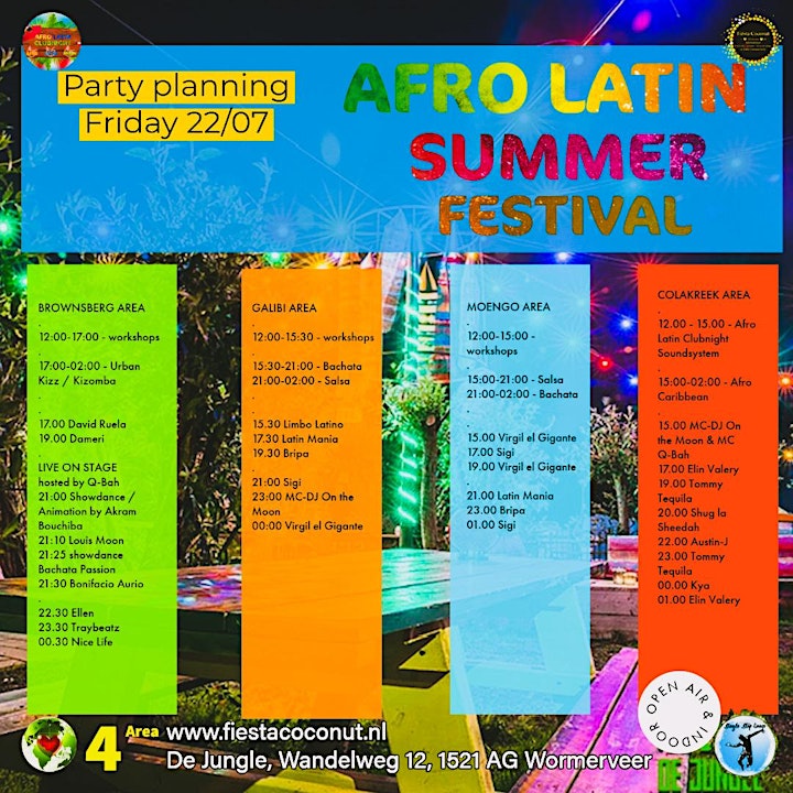 Afbeelding van Afro Latin Summer Festival 2022 - 3 days - 4 area