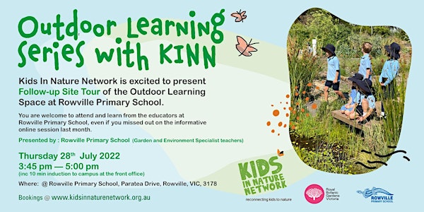 Outdoor Learning Series with Kids in Nature Network - Follow up Site Visit