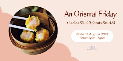 An Oriental Friday (Ladies 33-40, Gents 36-43)
