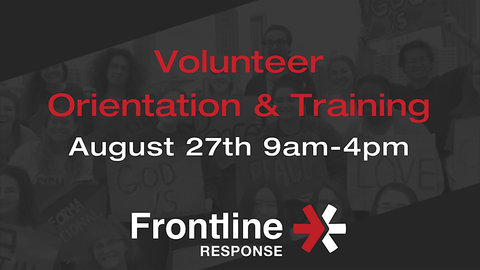 Frontline Response - Volunteer Orientation and Training