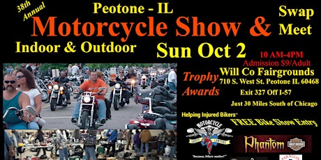 38th Annual Peotone-IL Motorcycle Show & Swap Meet, Sun Oct 2, 2022 primary image