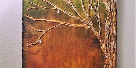 Oct. 4th 6 pm-Hot Glue and Acrylics Class- Autumn Tree at Soule' Studio