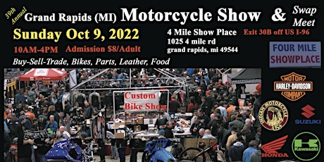 39th Annual Grand Rapids-MI Motorcycle Show & Swap Meet, New & U primary image