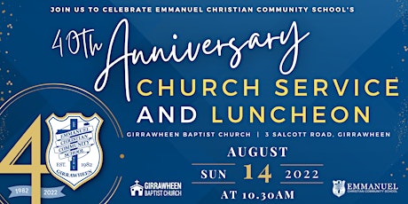 Emmanuel Christian Community School Anniversary Church Service & Luncheon