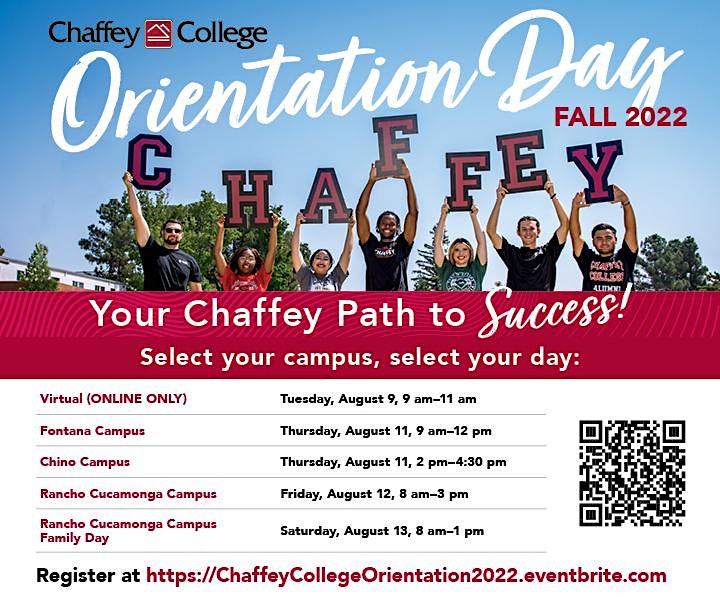 Your Chaffey Path to Success - Chaffey College Orientation image