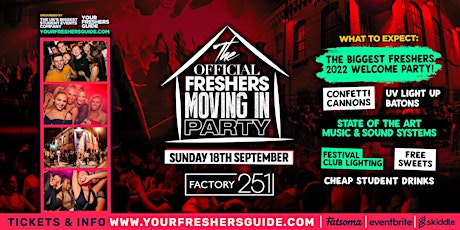 The Freshers Moving in Party | Manchester Freshers 2022