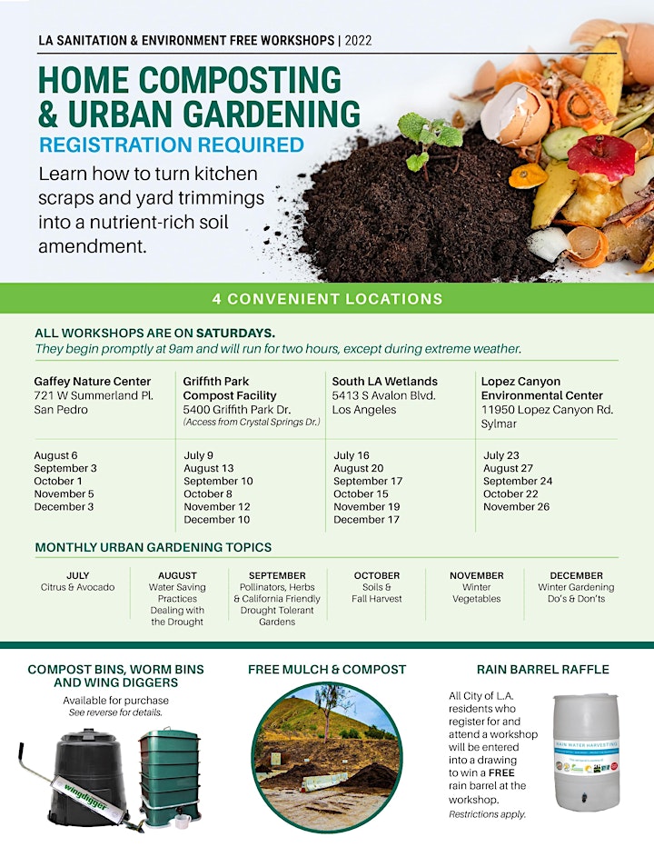 FREE Home Composting & Urban Gardening Workshops - Lopez Canyon image