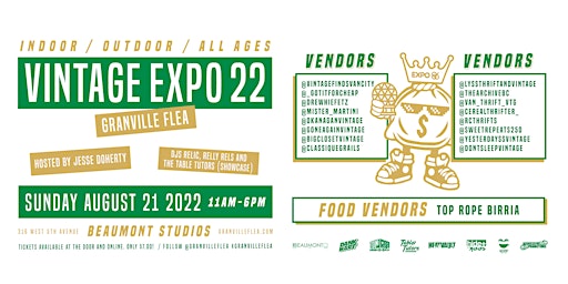 The Granville Flea presents  - THE VINTAGE EXPO 2022