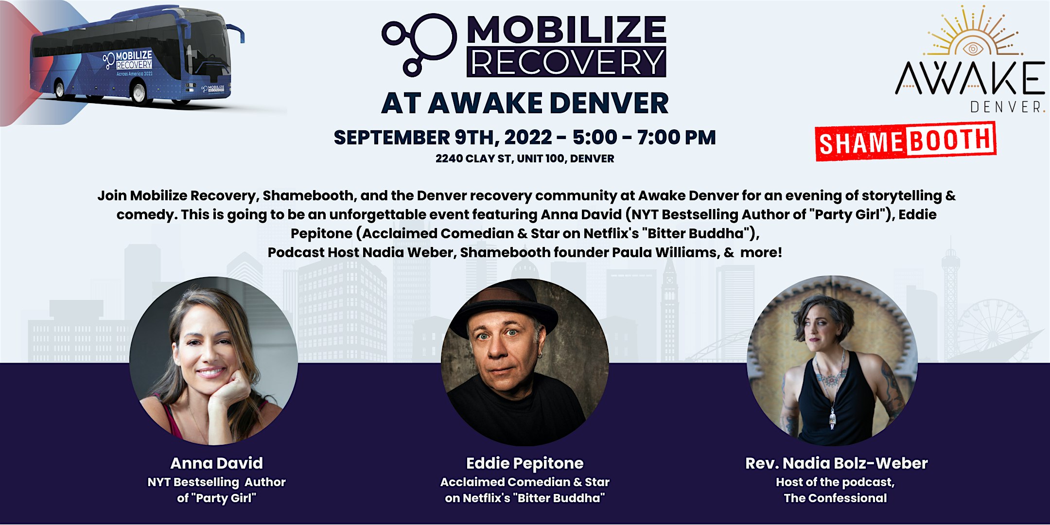 Mobilize Recovery\/Shamebooth Storytelling & Comedy Show at Awake (Denver)