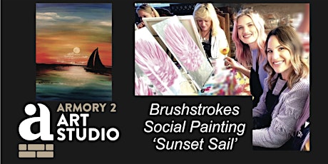 Brushstrokes  Social Painting - Sunset Sail