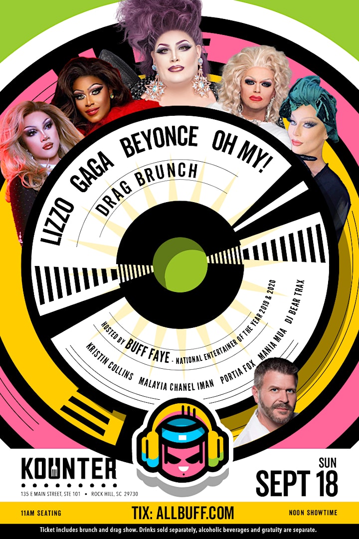 Buff Faye's LIZZO, GAGA, BEYONCE, OH MY Drag Brunch :: VOTED #1 DRAG BRUNCH image